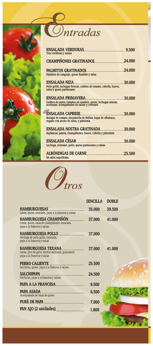 Entradas y Otros